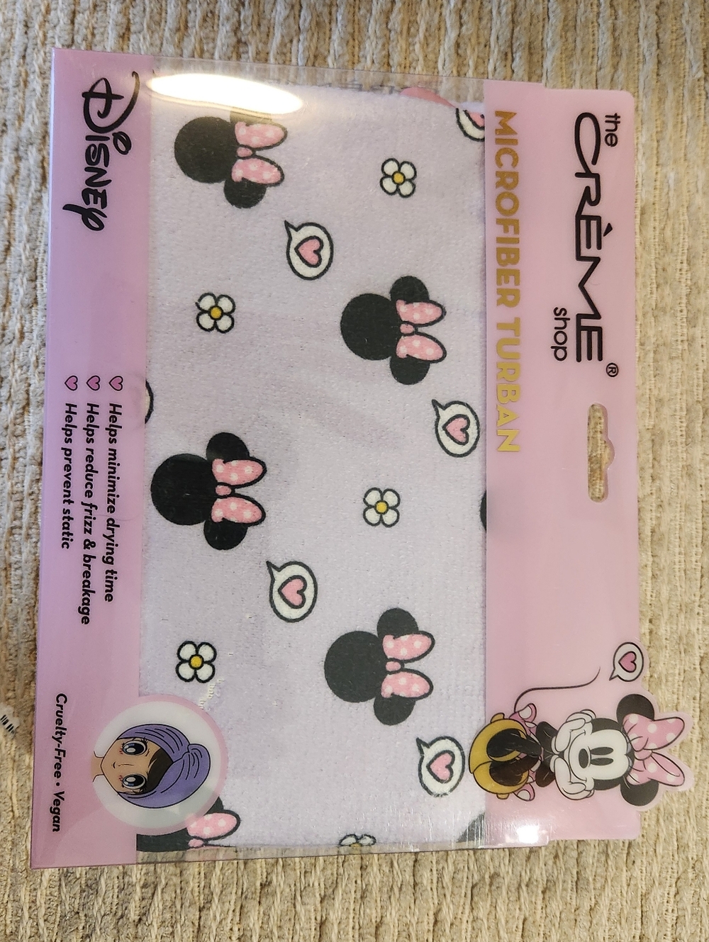 The Creme Shop Disney Minnie Mouse Luxury microfiber Turban Hair Towel